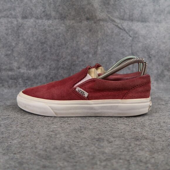 Vans Shoes Womens 6.5 Sneakers Classic Slip On Leather Skate Casual Active Red - Picture 4 of 12